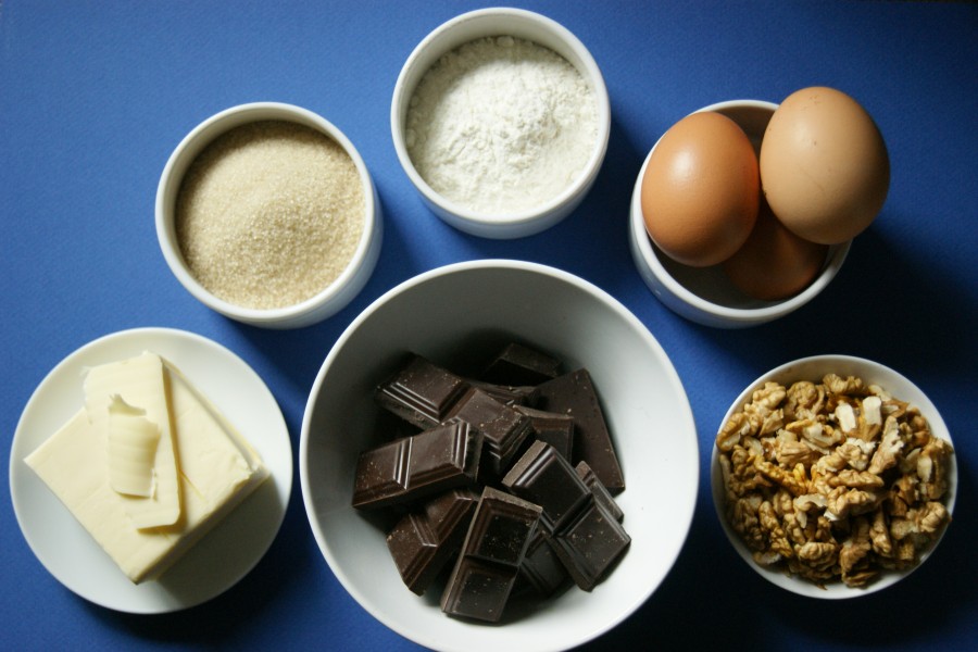 ingrédients brownie aux noix