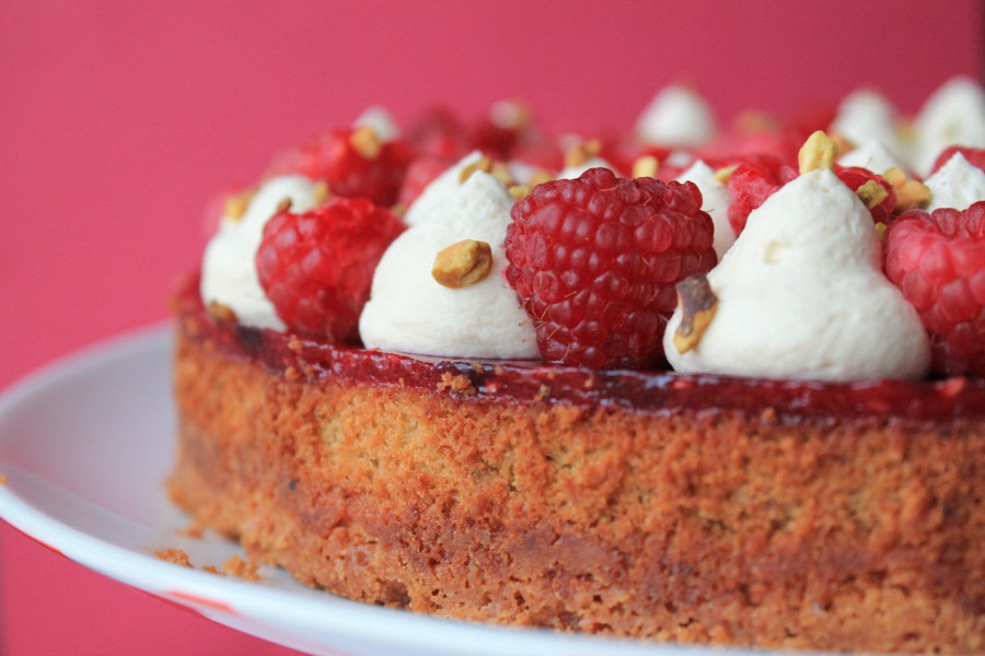 tarte pistache et framboise