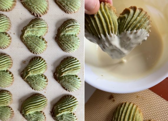 recette petits coeurs matcha